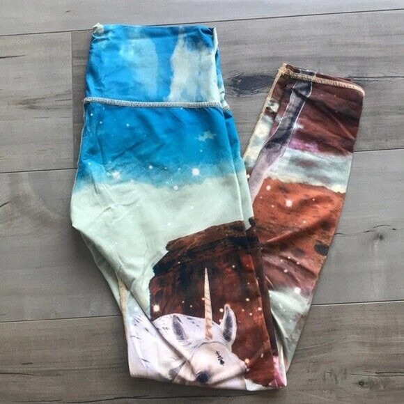 Teeki Women's Yoga Leggings Unicorn Style Size XS Pilates Fitness Gym Athleisure - Picture 3 of 8